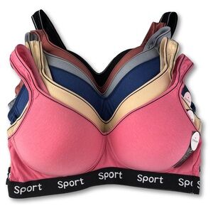 GAIYI Women's Multi-Color Padded Bras 34C or 36C - Pack of 6